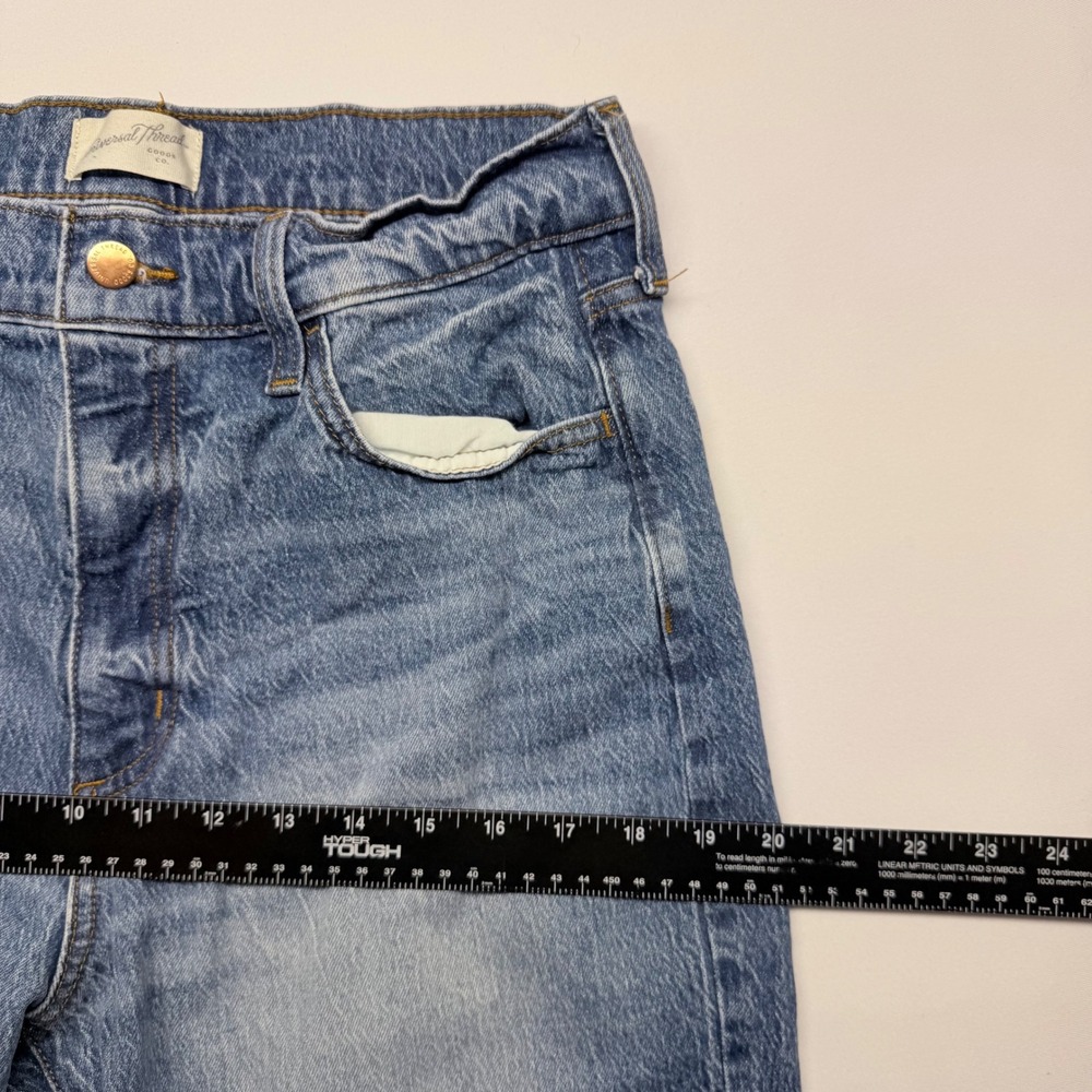 Universal Thread Vintage Straight Jeans Womens 8R Medium Wash High Rise - Picture 6 of 10